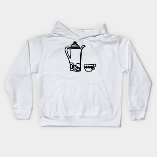 Retro Tea Kettle Kids Hoodie